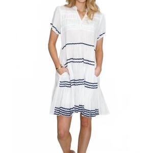 NEW RUBYYAYA mykonos mini dress in white